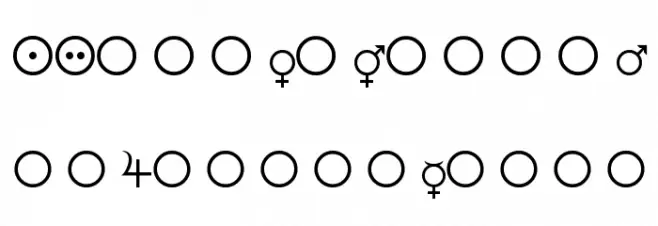 Female-and-Male-Symbols Polices MINUSCULES