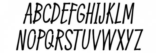 FemilaAuthenty-Italic फ़ॉन्ट अपरकेस