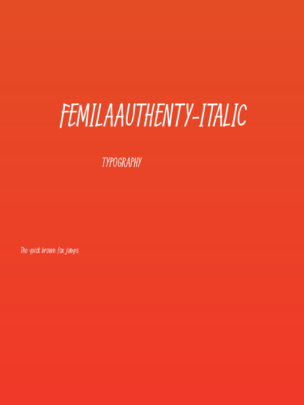 FemilaAuthenty-Italic Poster