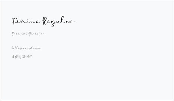 Femina Regular Business Card