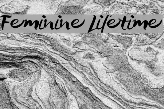 Feminine Lifetime Font examples