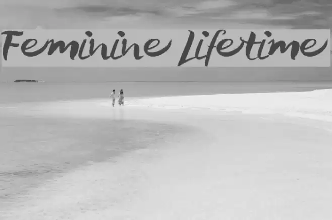 Feminine Lifetime Font examples