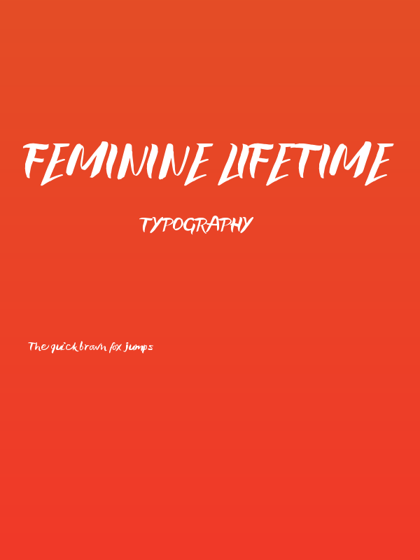 Feminine Lifetime Poster