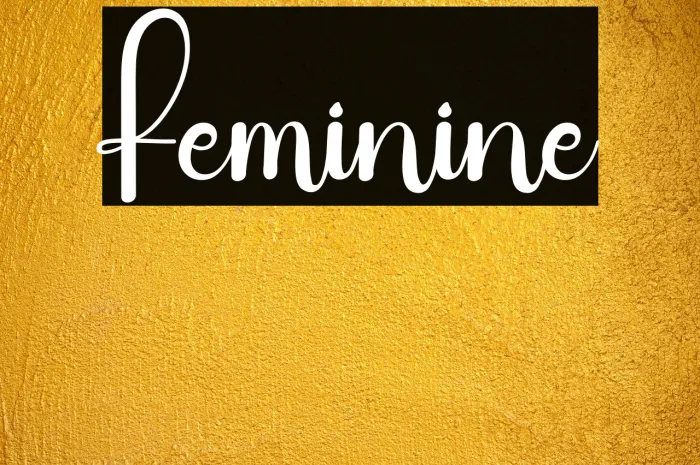 Feminine Example 1