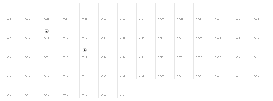 Fenced In LT Character Map