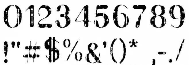 Fencing Ghost Font OTHER CHARS