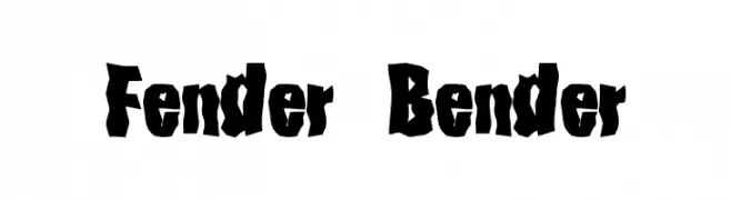Fender Bender  Fuentes Gratis Descargar
