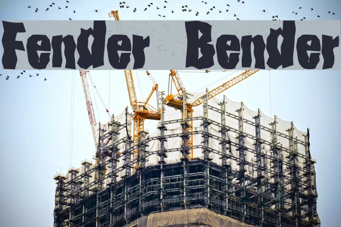 Fender Bender Font examples