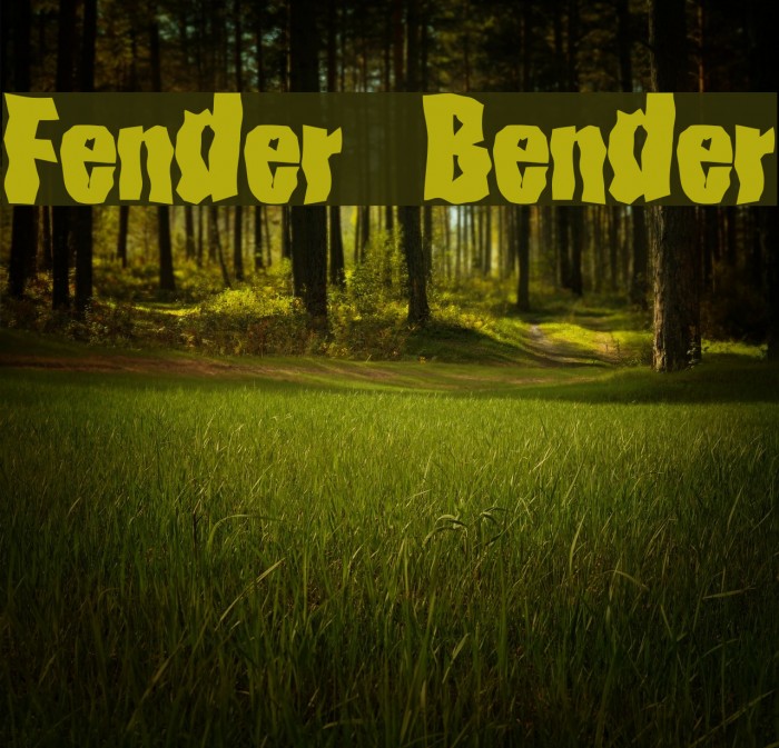 Fender Bender Font examples