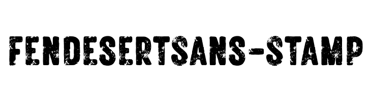 FendesertSans-Stamp  フリーフォントのダウンロード