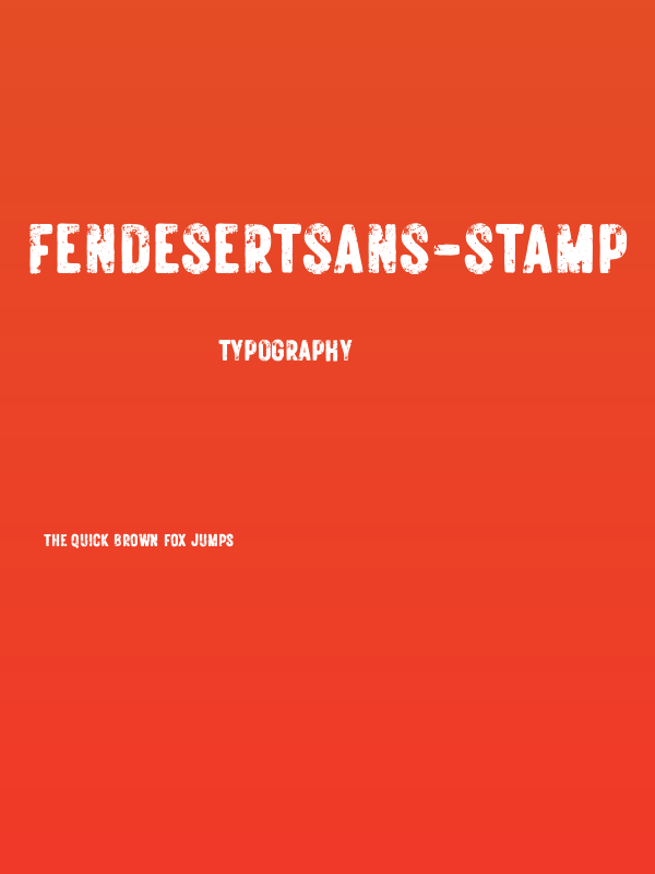 FendesertSans-Stamp Poster