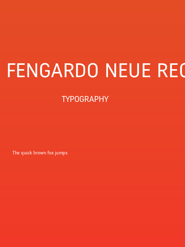 Fengardo Neue Regular Poster