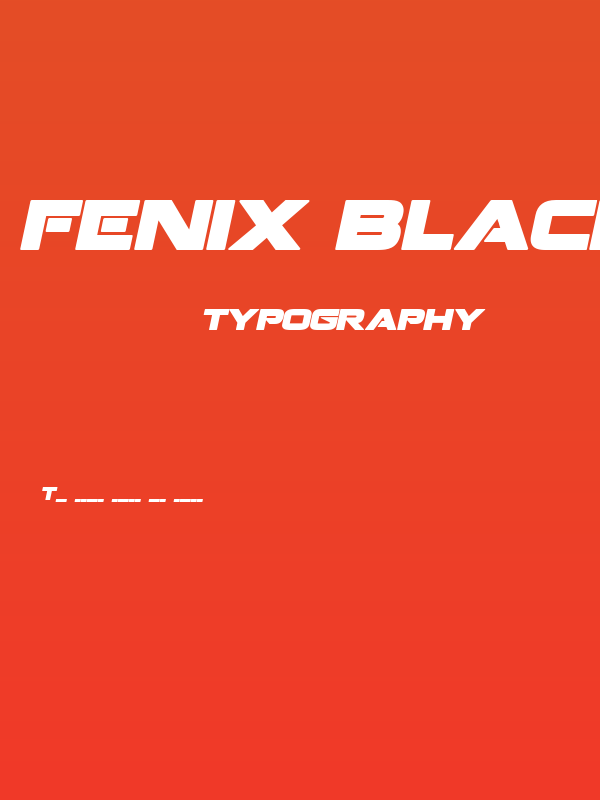Fenix BlackletterCaps Italic Poster