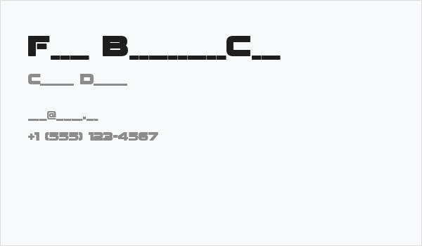 Fenix BlackletterCaps Business Card