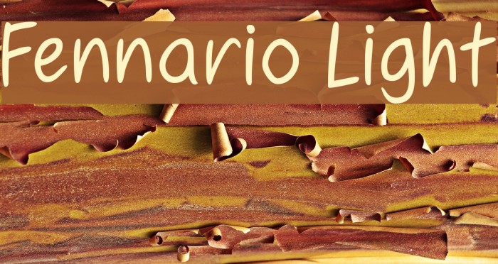 Fennario Light Font examples