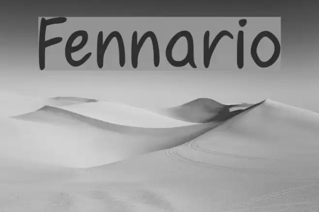 Fennario Font examples