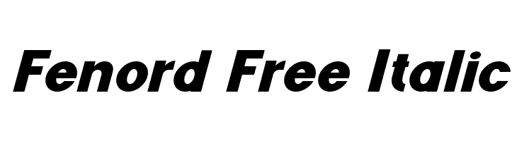 Fenord Free Italic  フリーフォントのダウンロード
