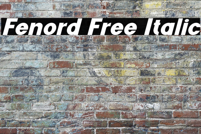 Fenord Free Italic Example 2