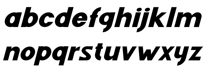 Fenord Free Italic Font LOWERCASE