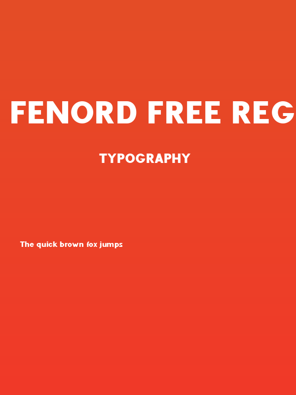 Fenord Free Regular Poster
