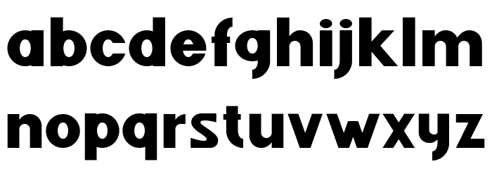 Fenord Free Regular Font LOWERCASE