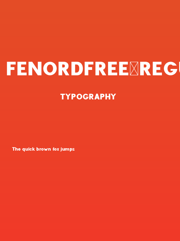FenordFree-Regular Poster