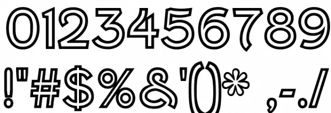 Fenwick Outline Free Font OTHER CHARS