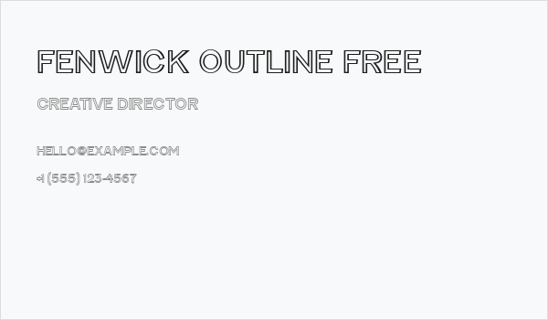 Fenwick Outline Free Business Card