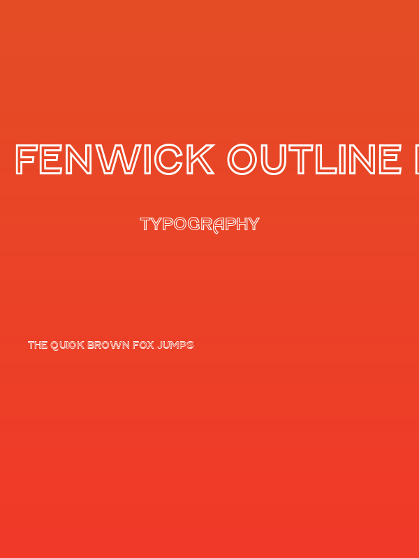 Fenwick Outline Free Poster