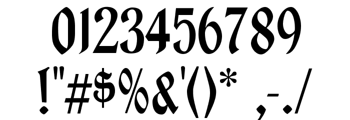 Fenwick Woodtype Font OTHER CHARS