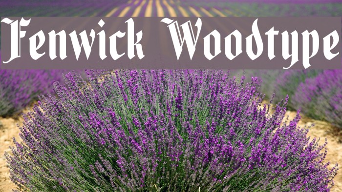 Fenwick Woodtype Font examples