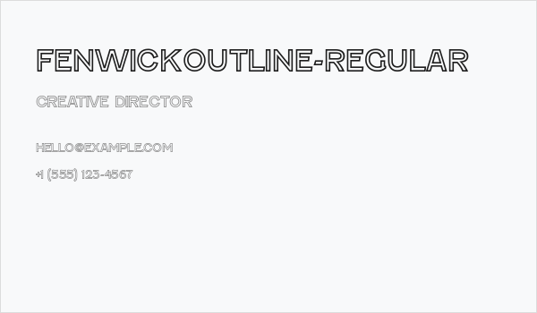 FenwickOutline-Regular Business Card