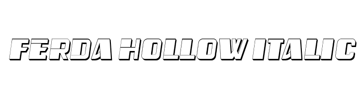 Ferda Hollow Italic  Free Fonts Download