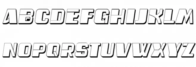 Ferda Hollow Italic 字体 大写