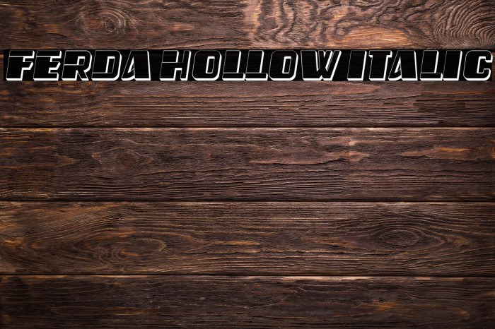 Ferda Hollow Italic Example 1