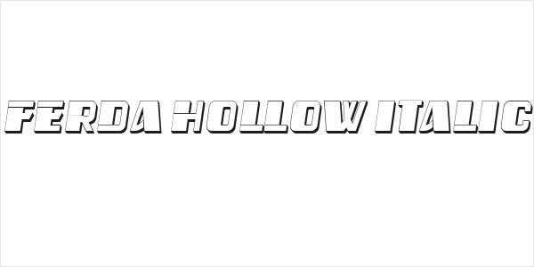 Ferda Hollow Italic Logo