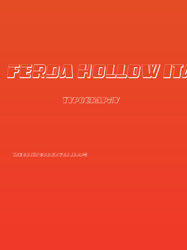 Ferda Hollow Italic Poster