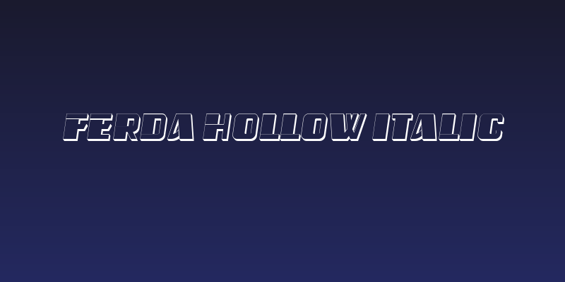 Ferda Hollow Italic Social Header