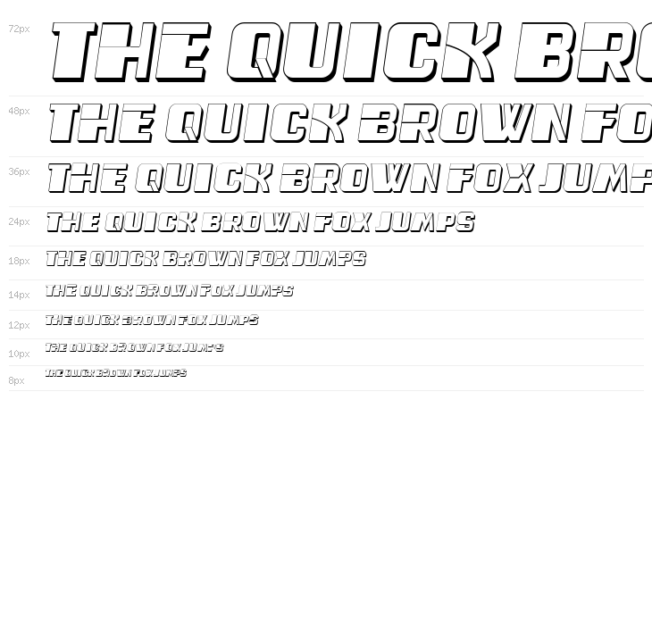 Ferda Hollow Italic Waterfall