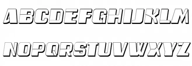 Ferda Hollow Italic Caratteri MINUSCOLO