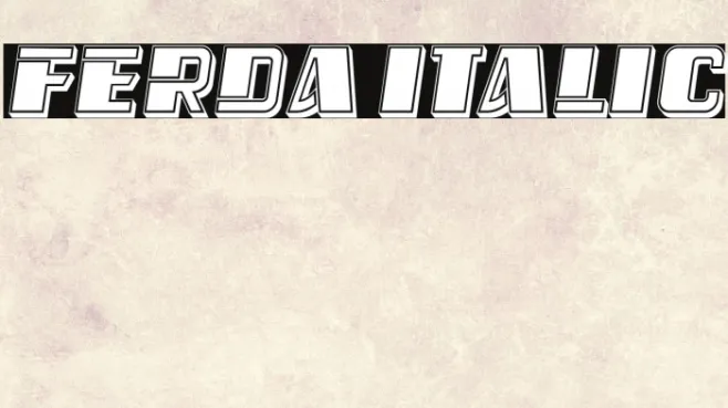 Ferda Italic Example 1