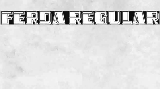 Ferda Regular Font examples