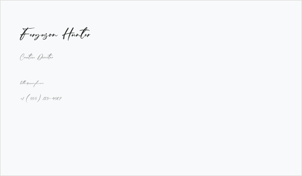 Ferguson Hunter Business Card