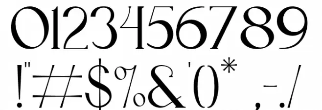 Fernstad-Regular Font OTHER CHARS