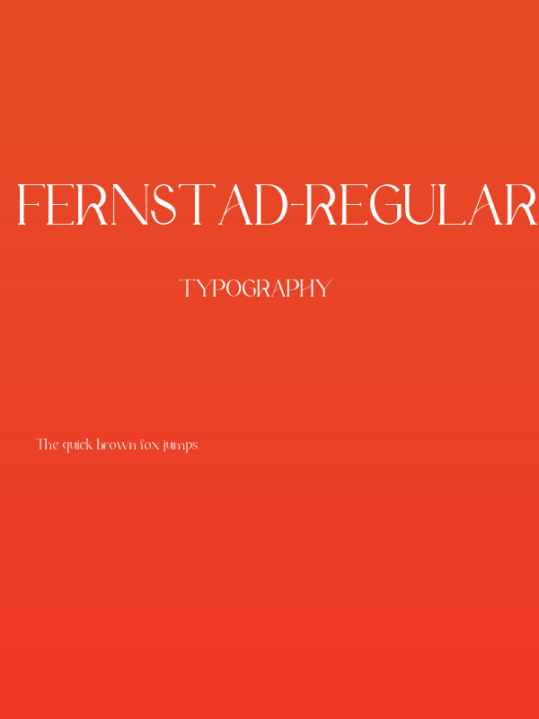 Fernstad-Regular Poster