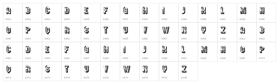 Ferrari Regular Character Map
