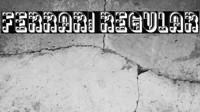 Ferrari Regular Fonte examples