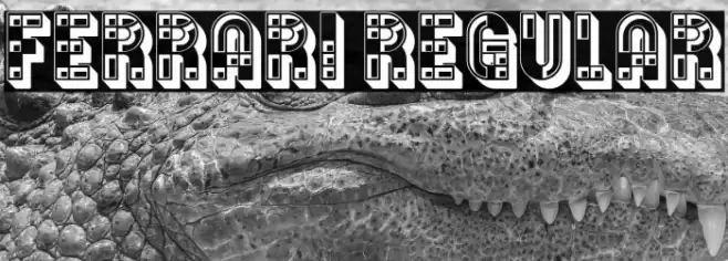 Ferrari Regular Fonte examples