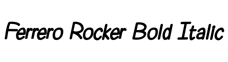 Ferrero Rocker Bold Italic Font