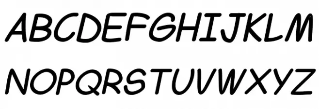 Ferrero Rocker Bold Italic Schriftart Groß